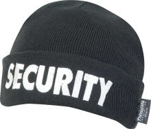 Thinsulate black security bob hat made by Viper.